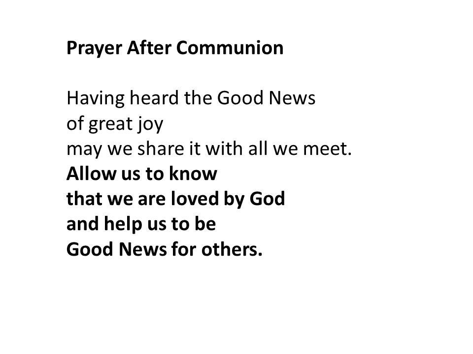 Prayer After Communion