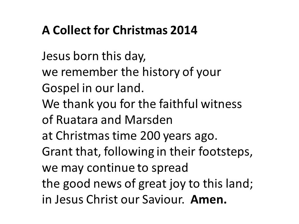 A Collect for Christmas 2014