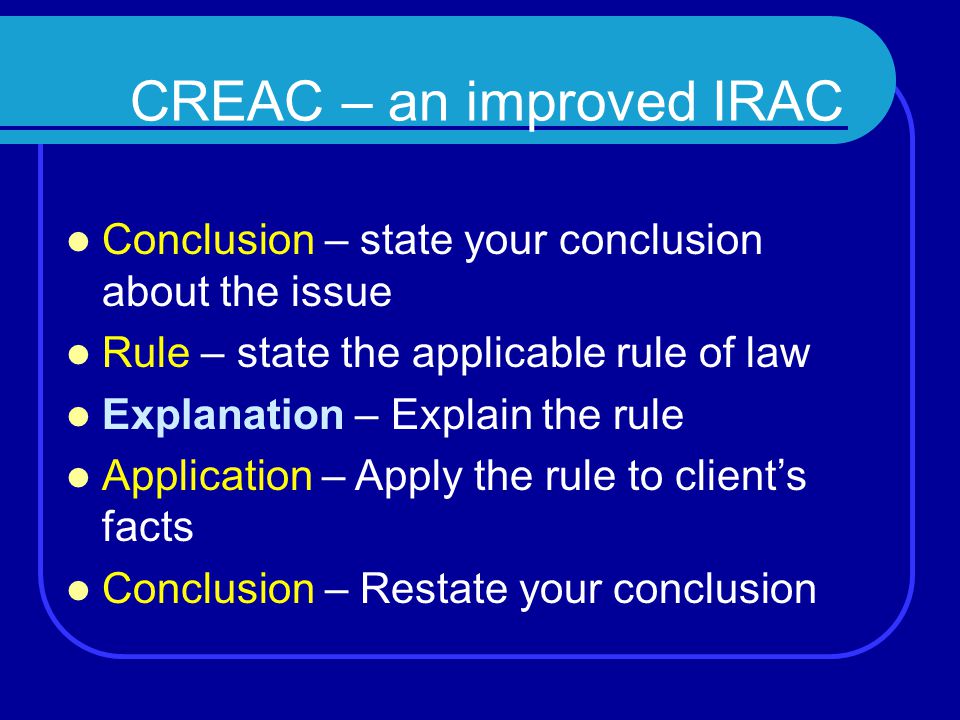 CREAC – an improved IRAC