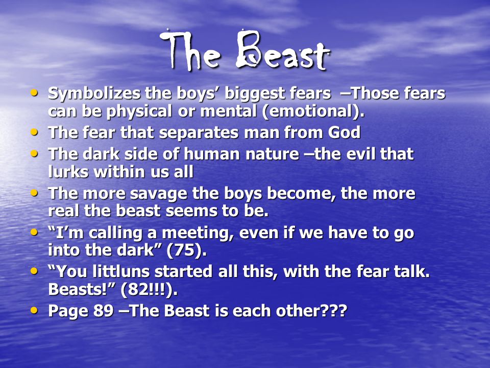 who is the beast in the lord of the flies