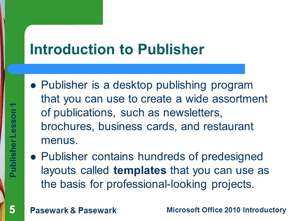 Introduction to Publisher
