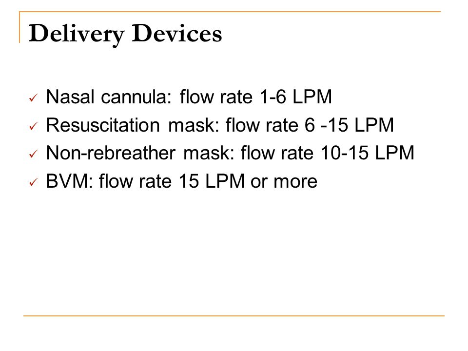 nasal cannula flow rate