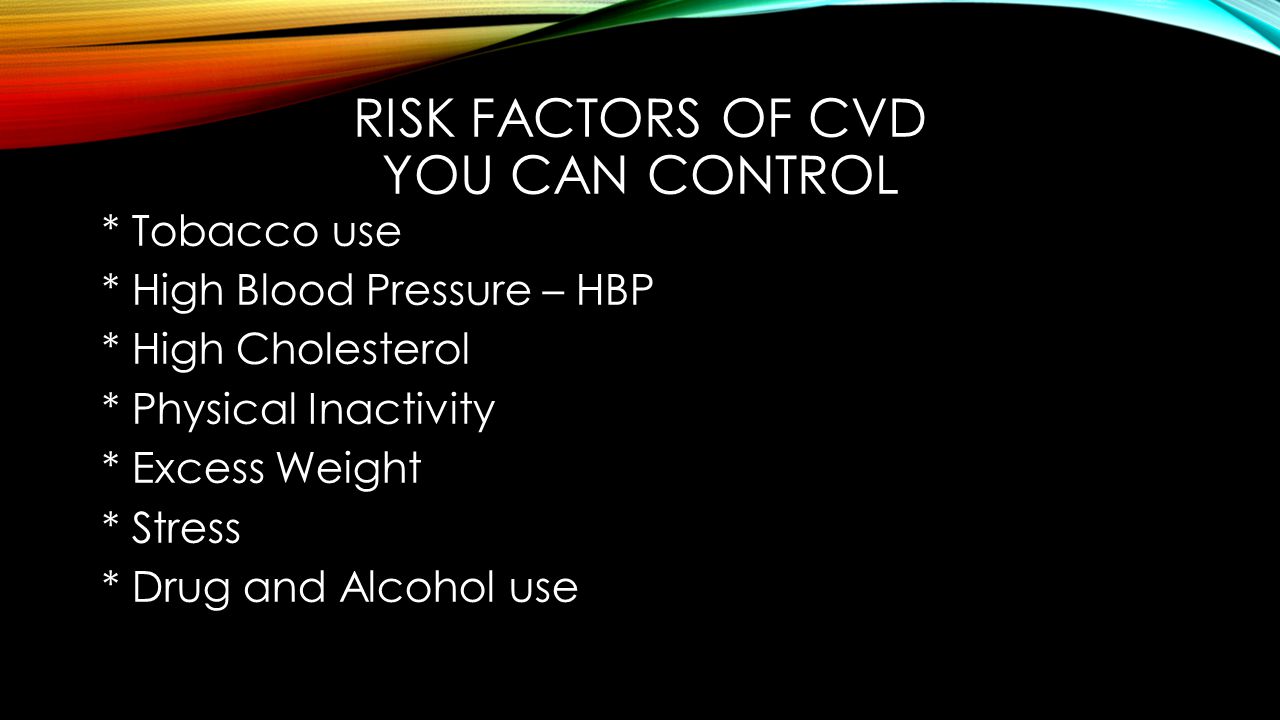 Risk factors of cvd you can control