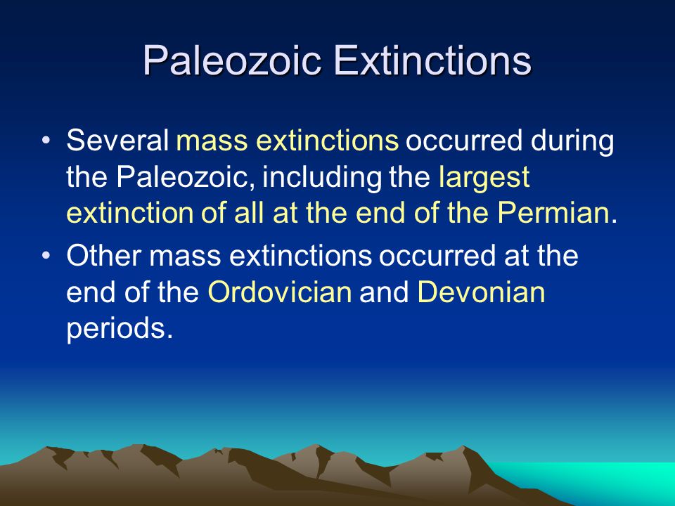 Paleozoic Extinctions