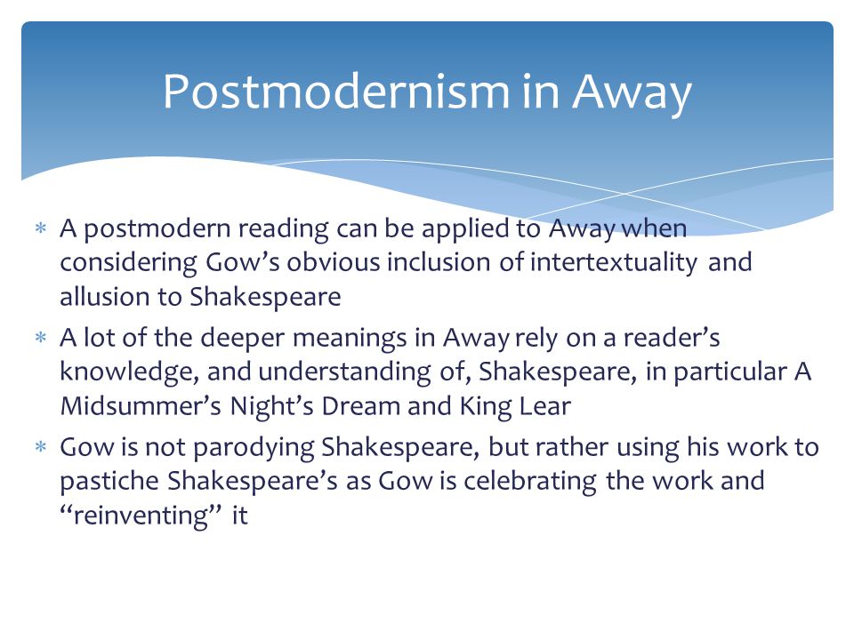 Postmodernism in Away