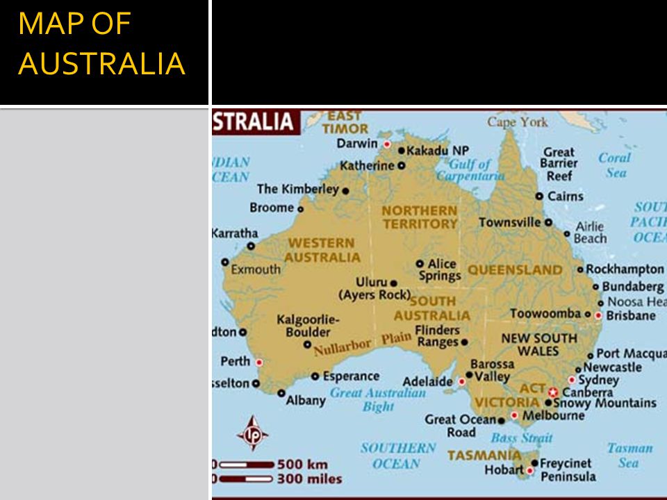 MAP OF AUSTRALIA