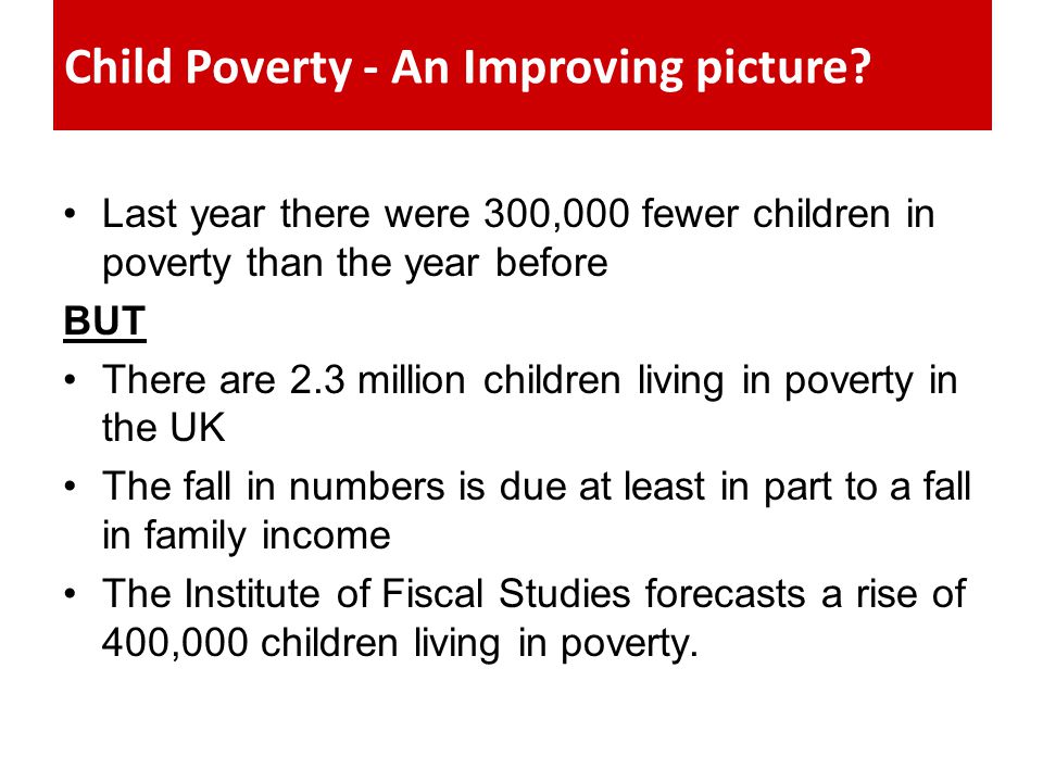 Child Poverty - An Improving picture