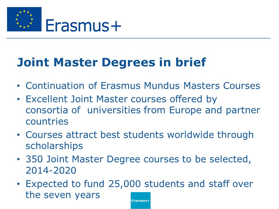 Joint Master Degrees in brief