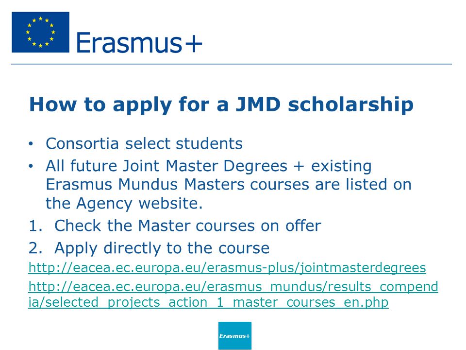 How to apply for a JMD scholarship