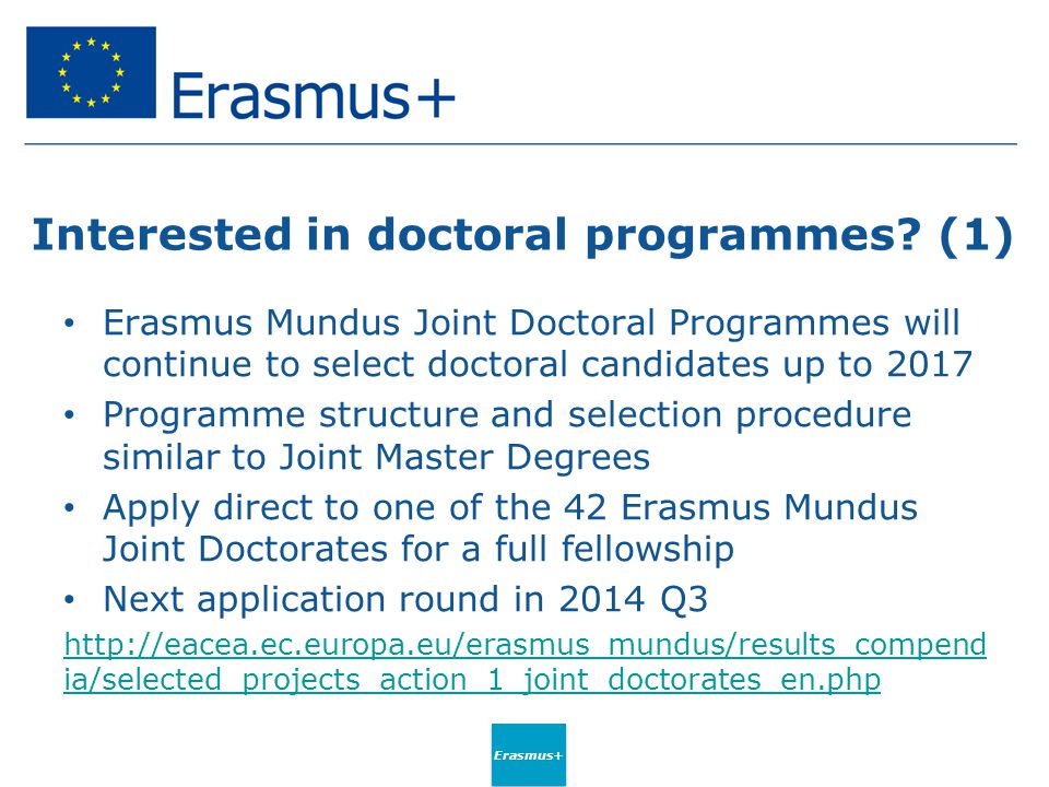 Interested in doctoral programmes (1)