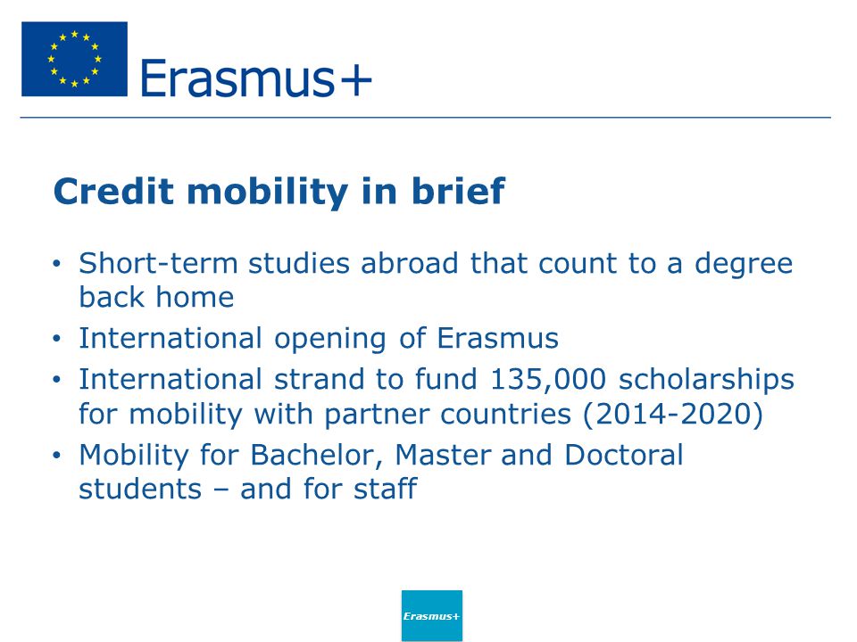 Credit mobility in brief