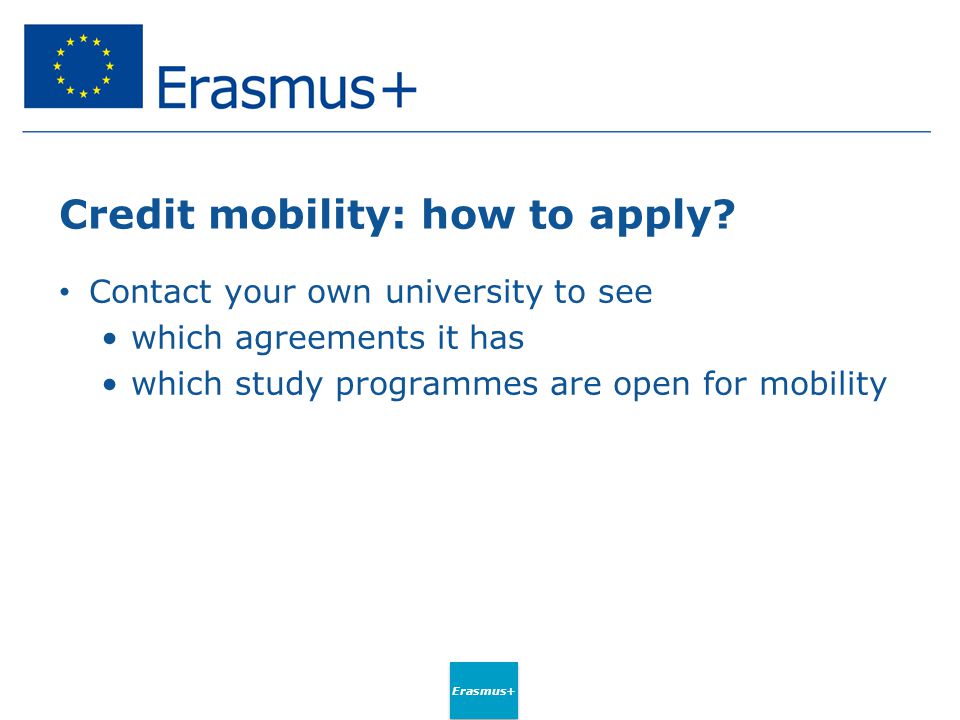 Credit mobility: how to apply