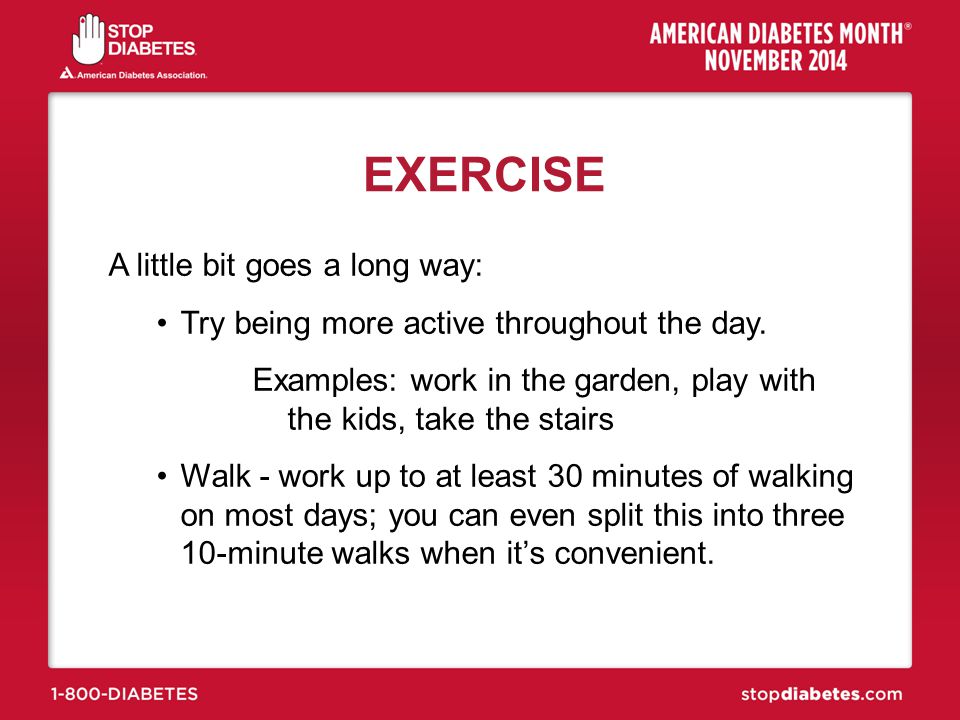 EXERCISE A little bit goes a long way: