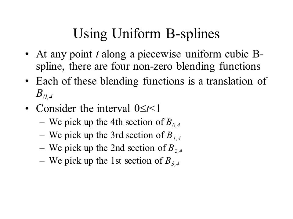 Use формы. Формула b-Spline. Uniform Spline. Was considered перевод