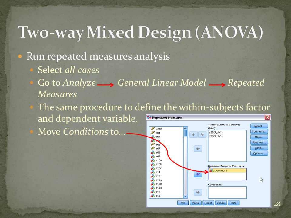 SPSS Series 3: Repeated ANOVA and MANOVA ppt video online download