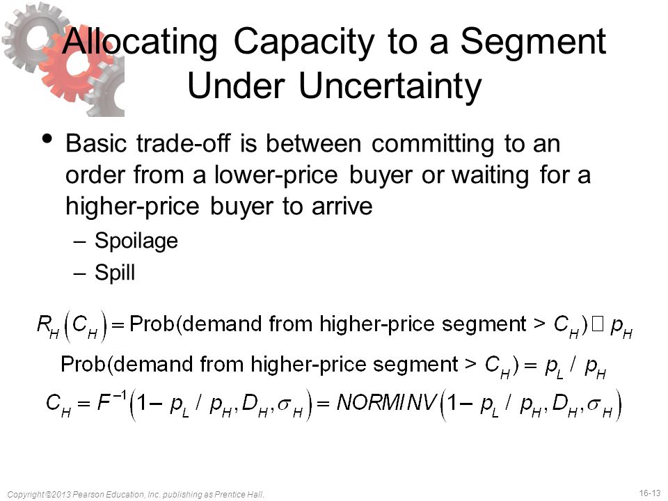 Allocating Capacity to a Segment Under Uncertainty
