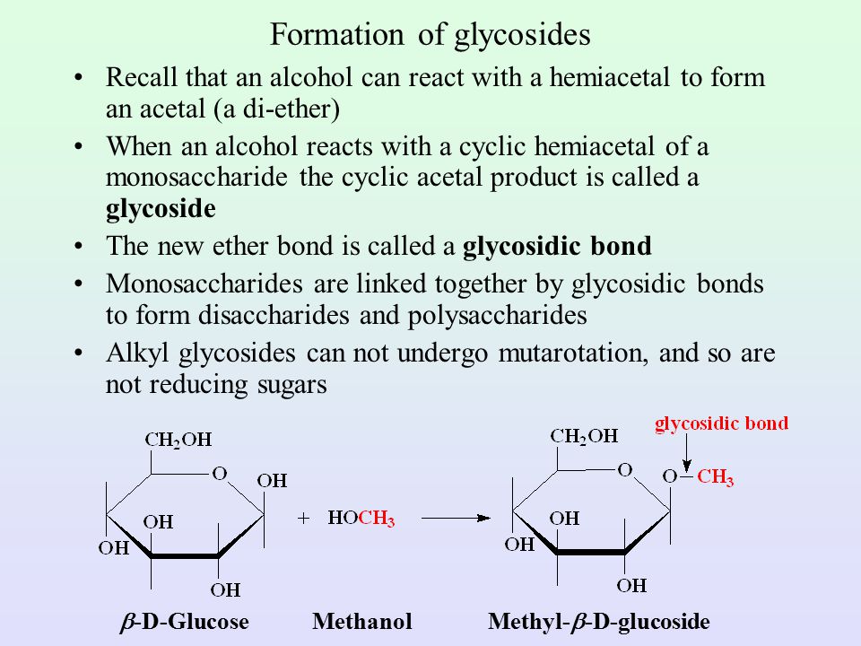 Formation of glycosides