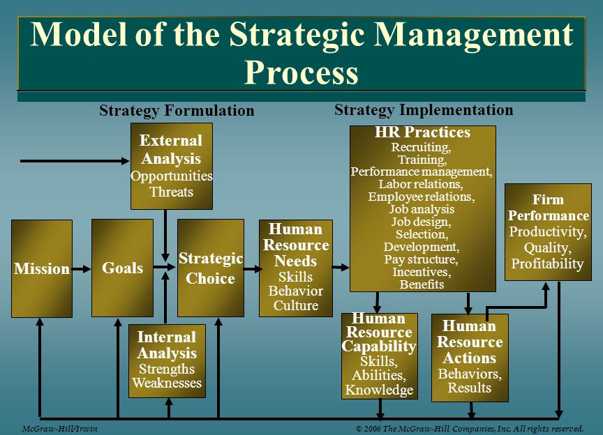 Model of the Strategic Management Process