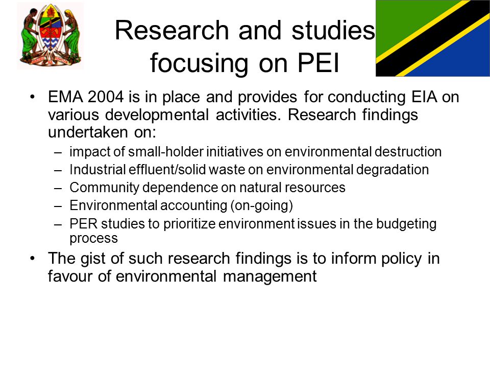 Research and studies focusing on PEI