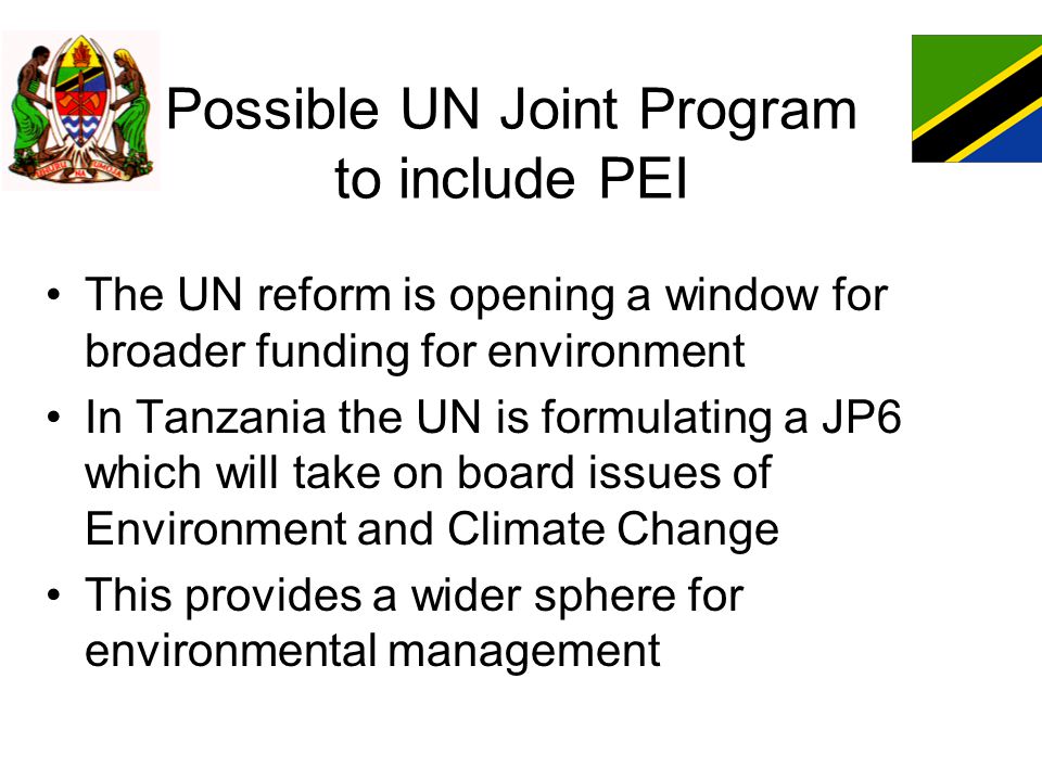 Possible UN Joint Program to include PEI