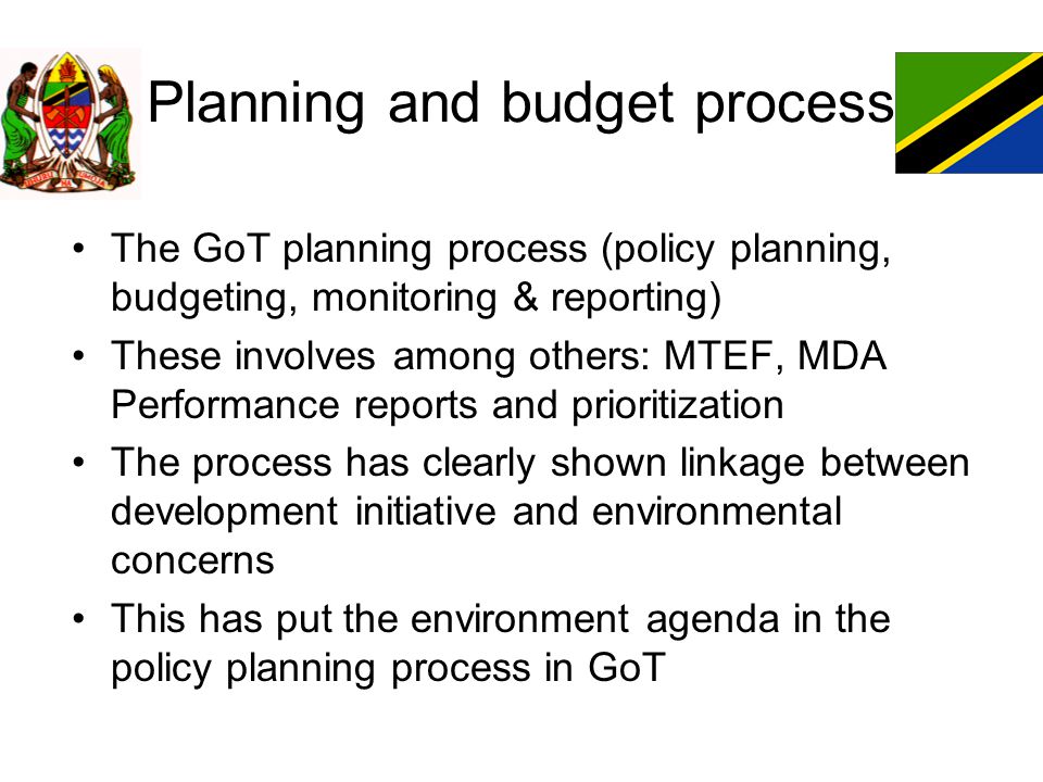 Planning and budget process
