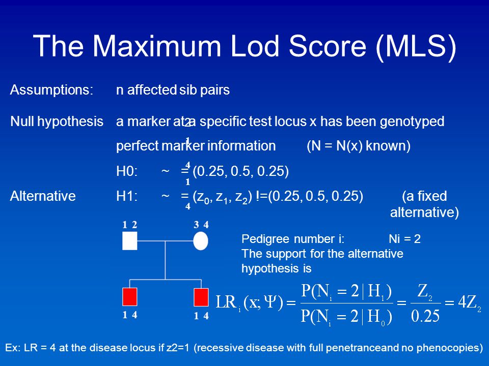 Solved What is the lod score? Select the two correct