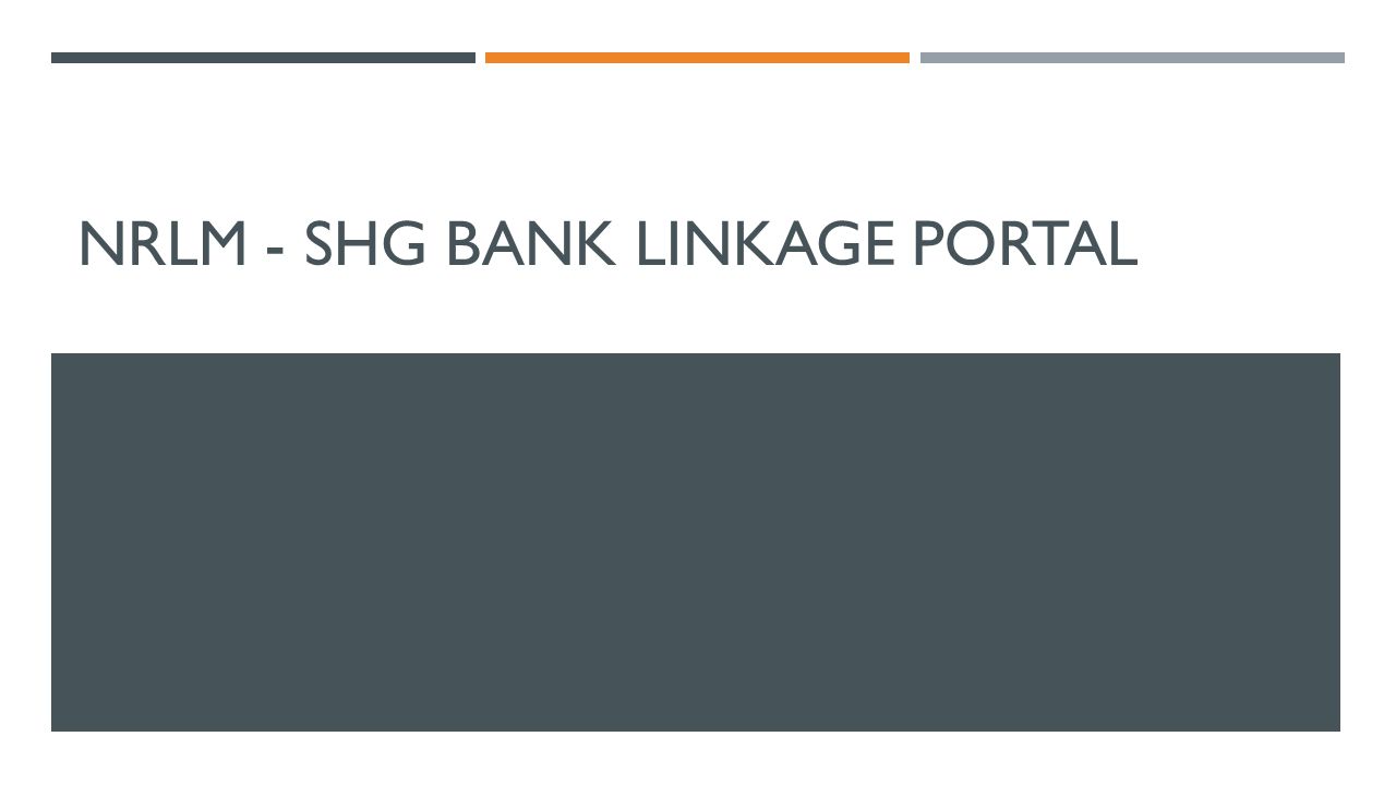 Nrlm - shg bank linkage portal