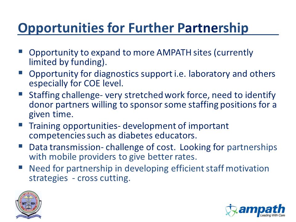 Opportunities for Further Partnership