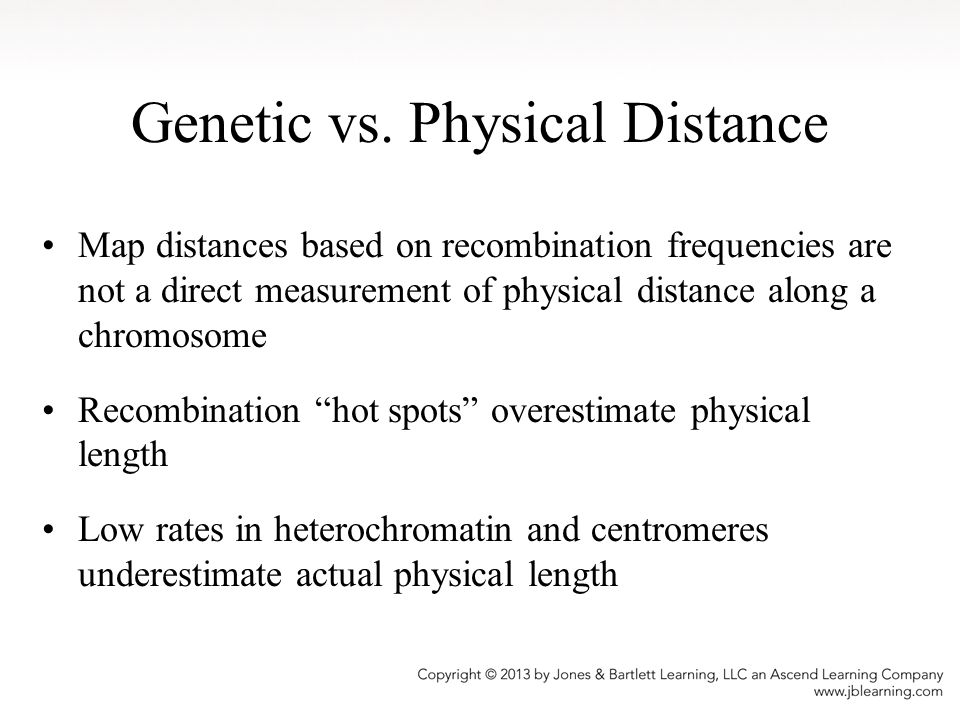 Genetic vs. Physical Distance