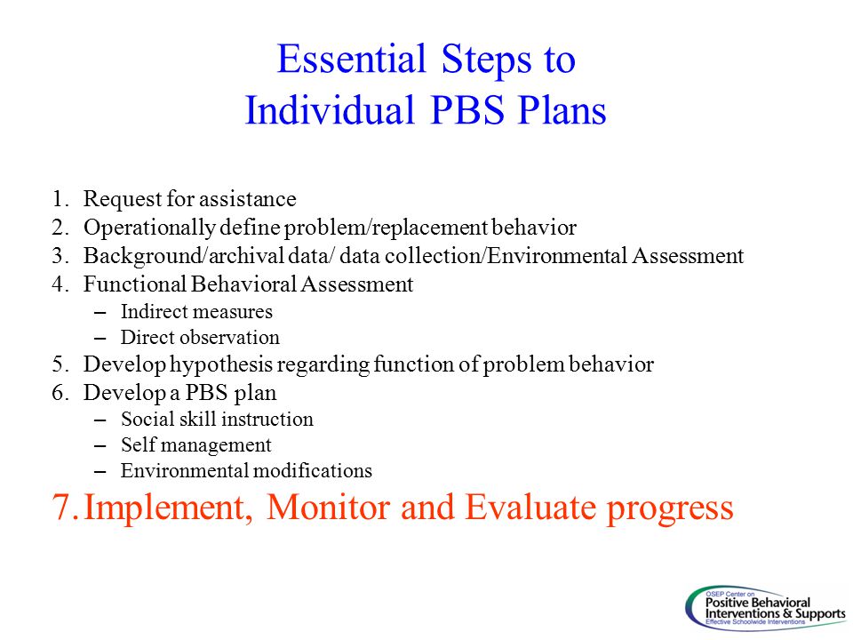 Essential Steps to Individual PBS Plans