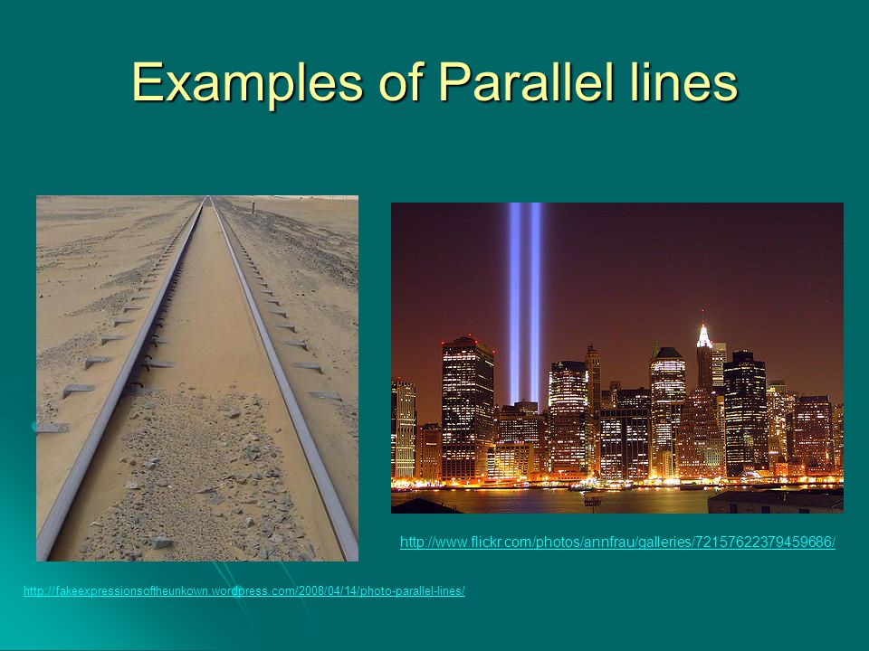 Examples of Parallel lines