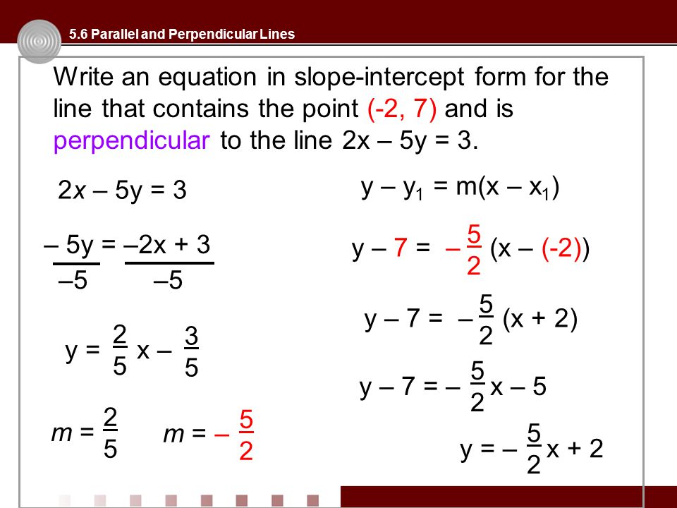 5.6 Parallel and Perpendicular Lines