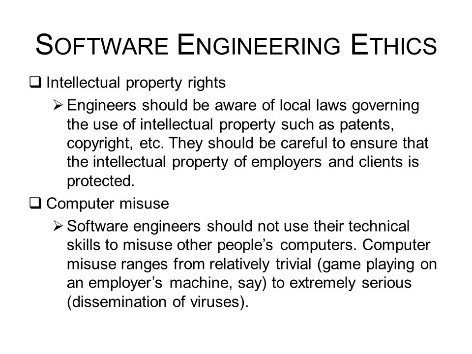 Software Engineering Ethics
