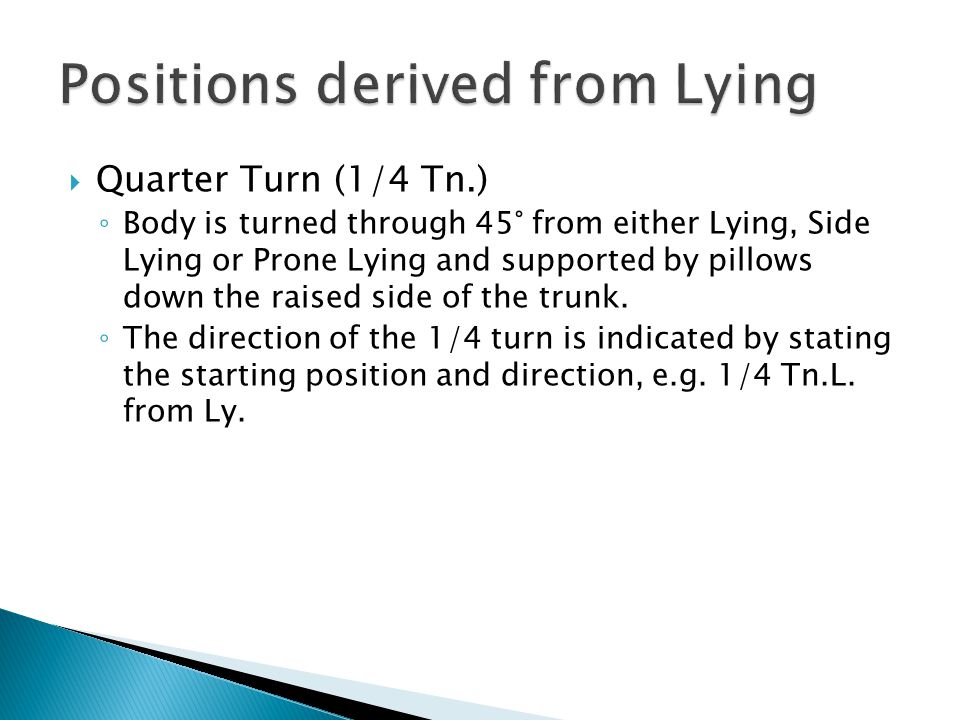 Positions derived from Lying