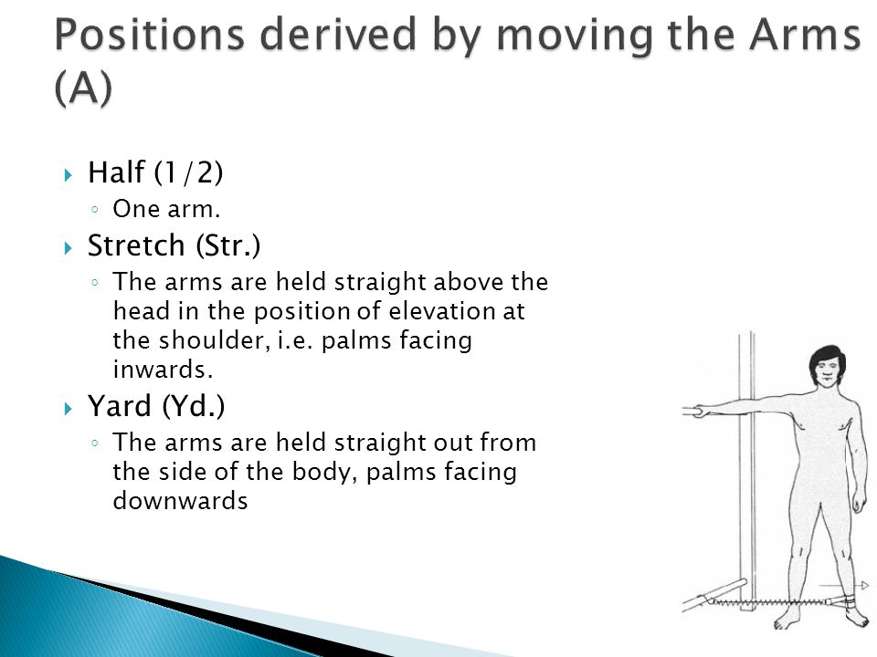 Positions derived by moving the Arms (A)