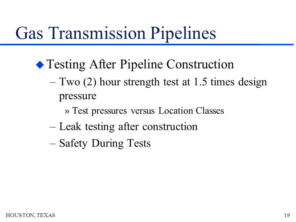 Gas Transmission Pipelines