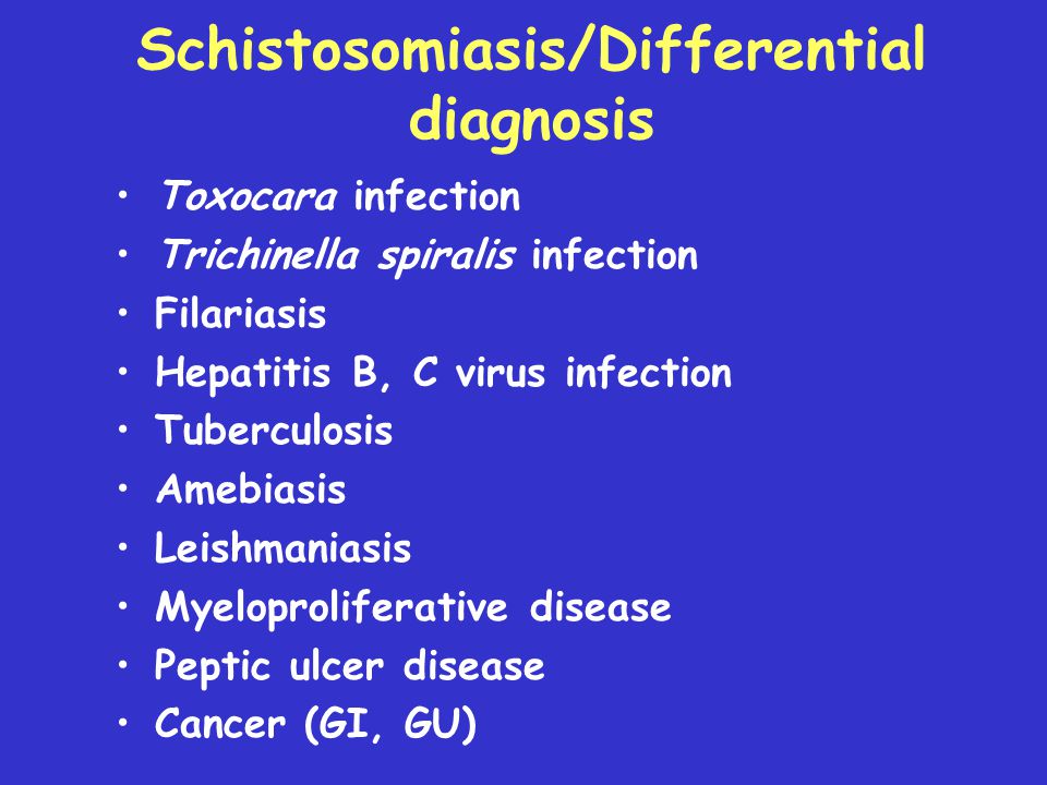Schistosomiasis serology, synlab: Infectioase