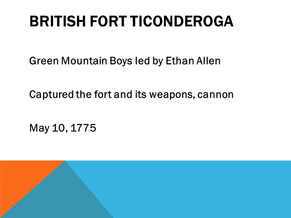 British Fort Ticonderoga