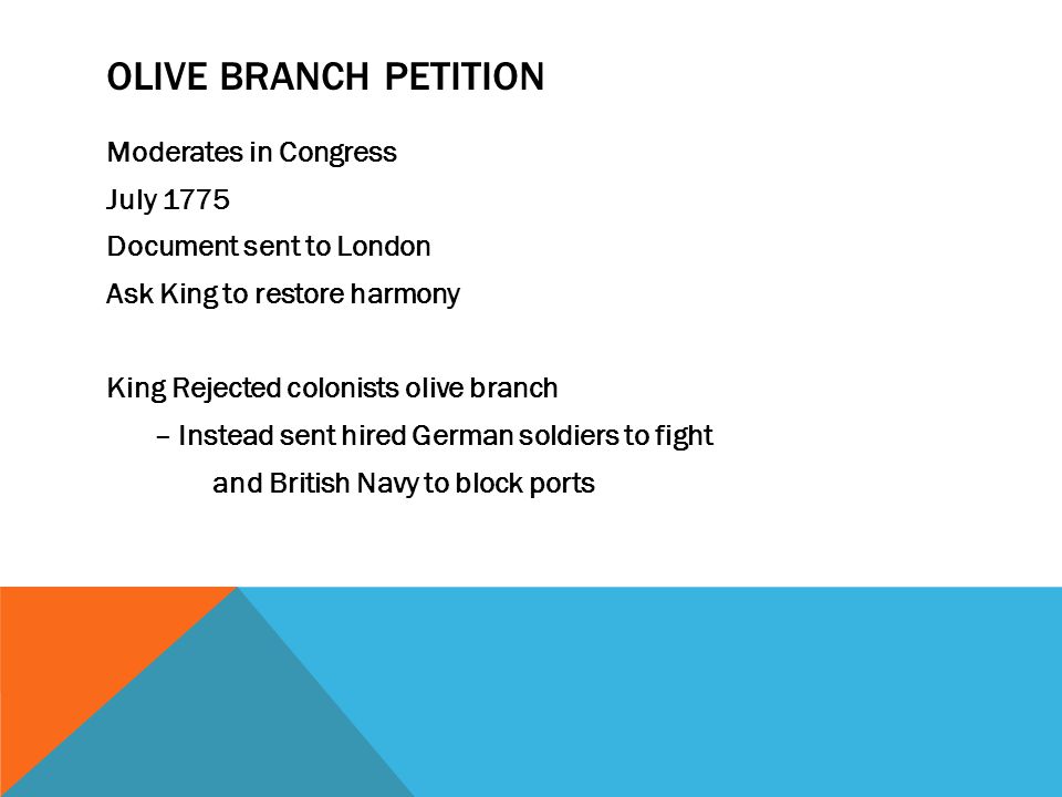 OLIVE BRANCH PETITION
