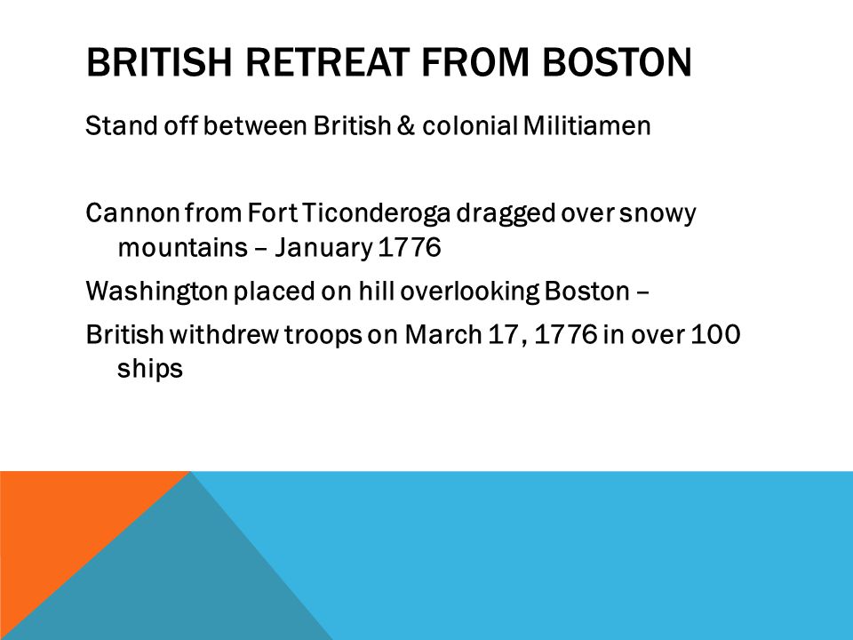 British Retreat from Boston