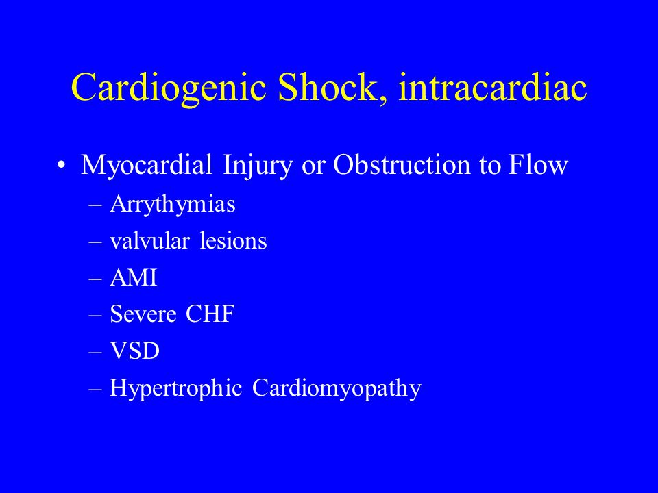 Cardiogenic Shock, intracardiac