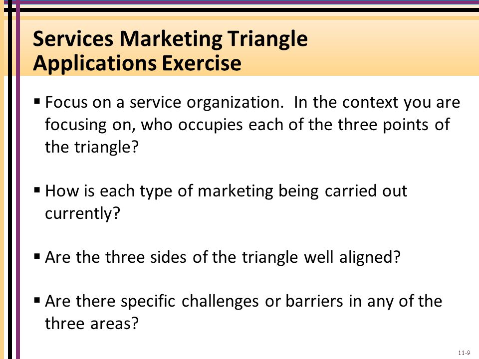Services Marketing Triangle Applications Exercise