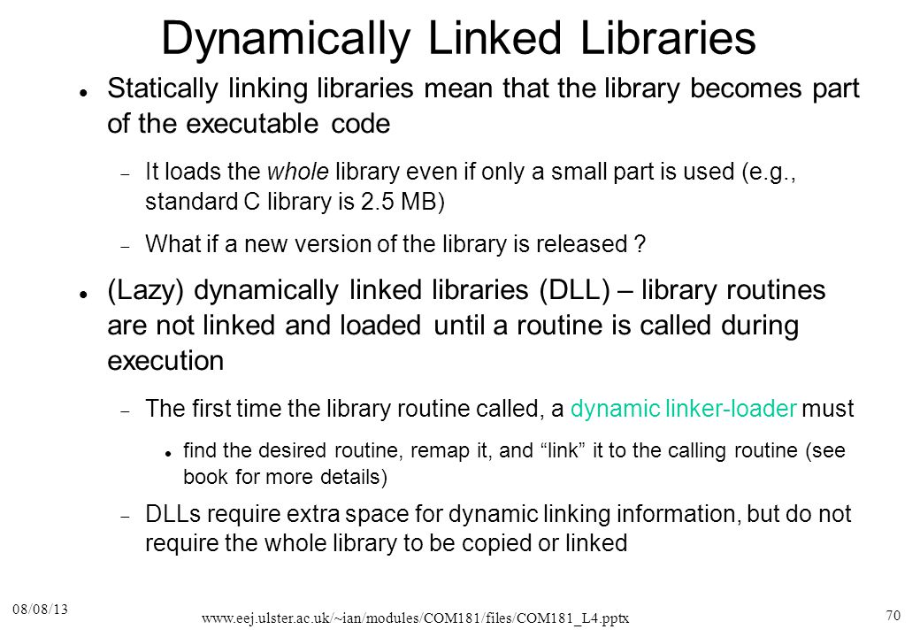 Dynamically Linked Libraries