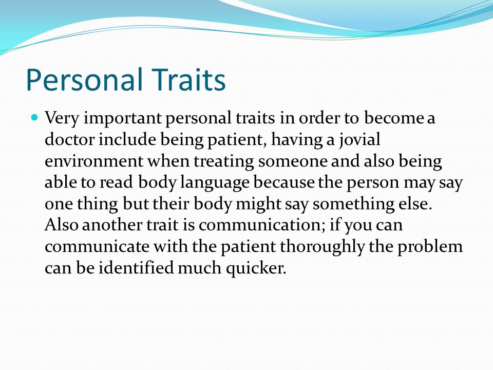 Personal Traits