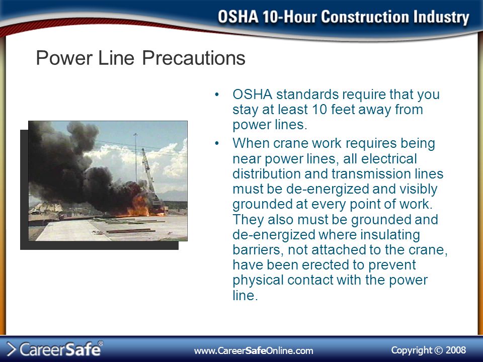 Osha Power Line Clearance Chart