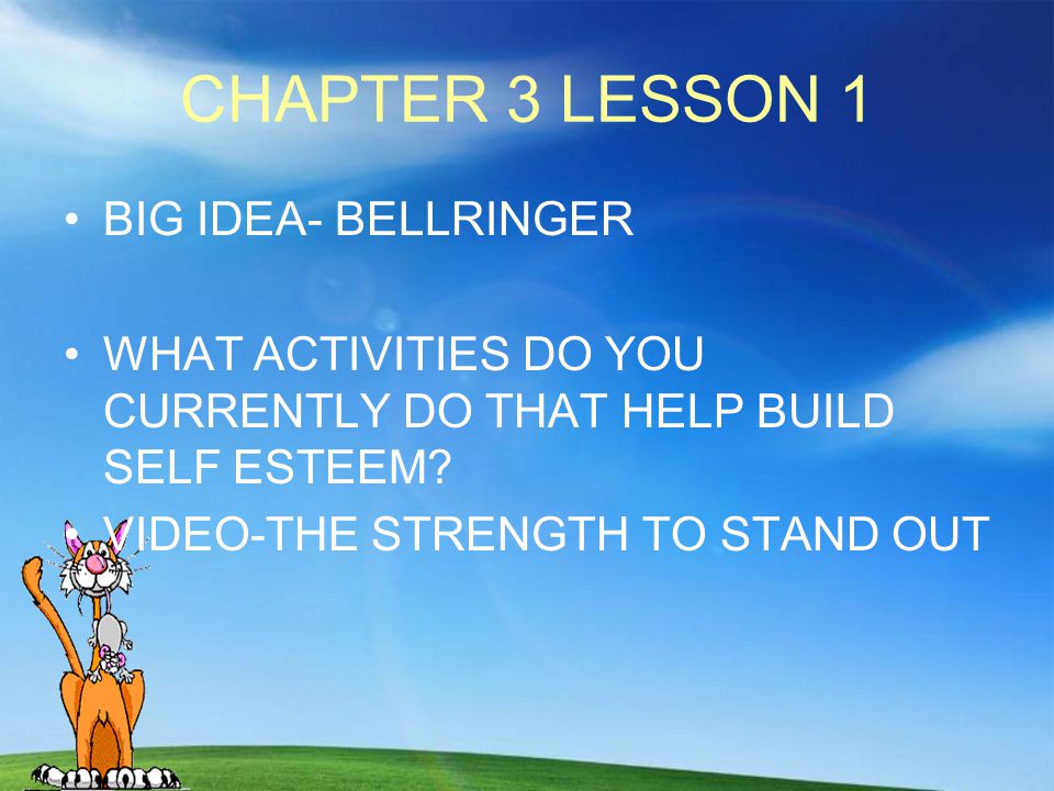 CHAPTER 3 LESSON 1 BIG IDEA- BELLRINGER