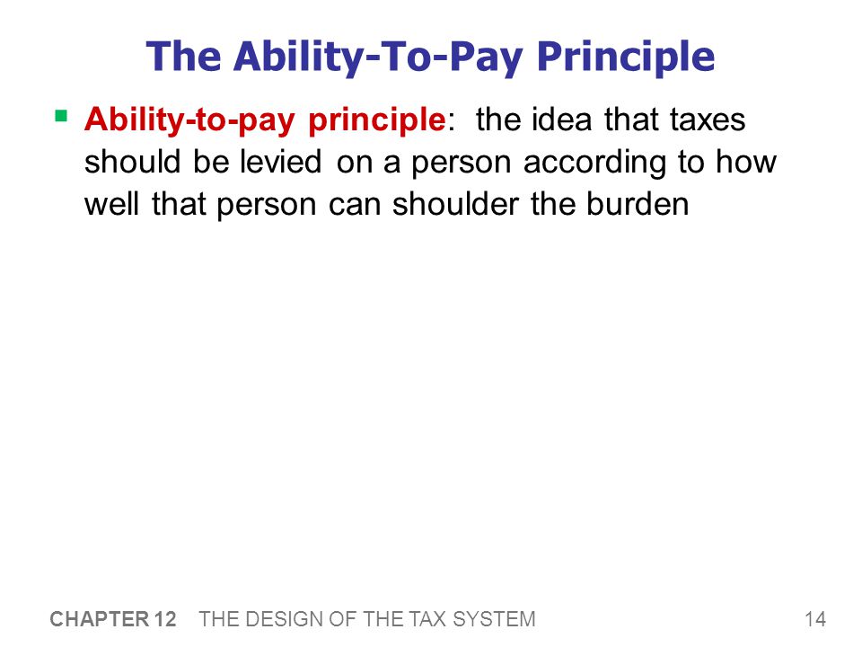 Vertical Equity Vertical equity: the idea that taxpayers with a greater ability to pay taxes should pay larger amounts.