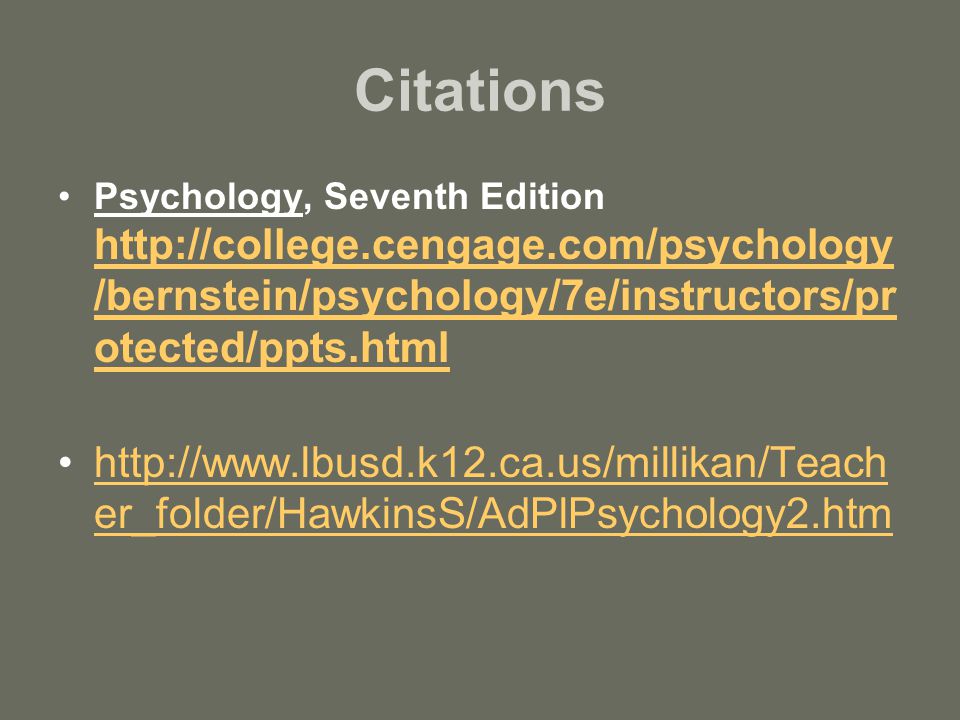 Citations Psychology, Seventh Edition