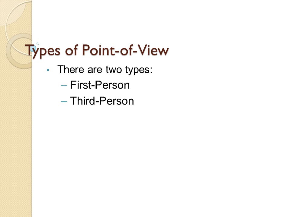 Types of Point-of-View