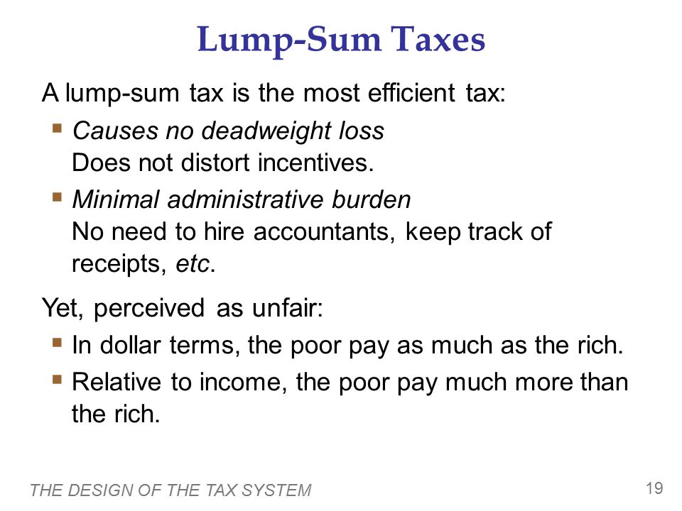 Taxes and Equity Another goal of tax policy: equity – distributing the burden of taxes fairly.